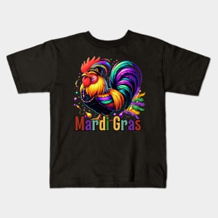 Chicken Beads Mardi Gras Funny Farming Men Women Kids T-Shirt